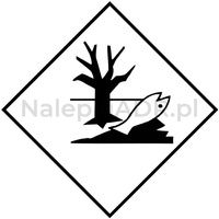 Znak ADR ryba i drzewo - Nalepka materiały zagrażające środowisku (500 sztuk - FOLIA) 5x5cm